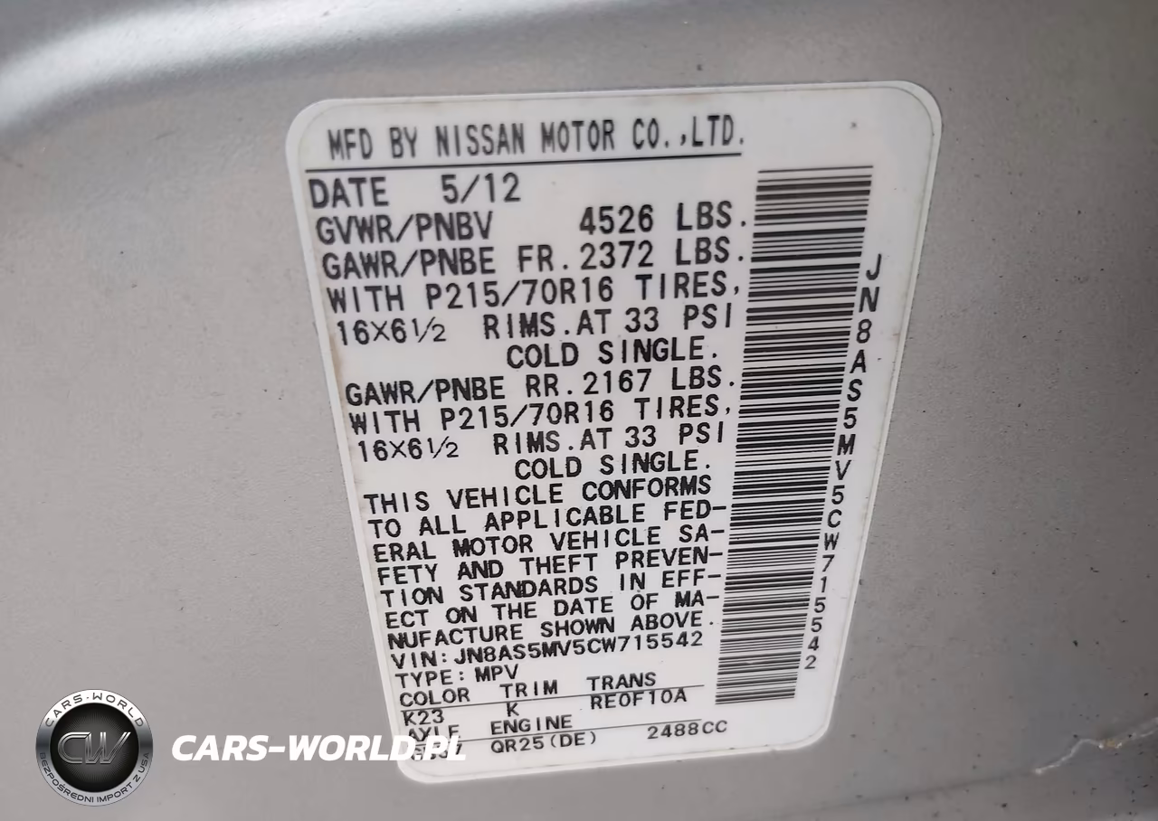 2012 Nissan Rogue S VIN:JN8AS5MV5CW715542 - 9