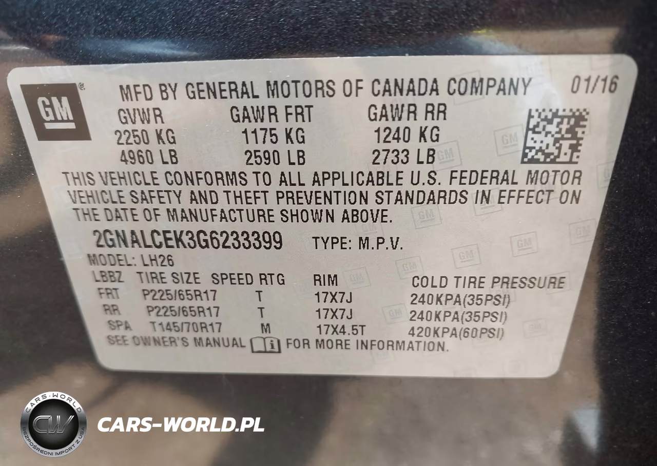 2016 Chevrolet Equinox Lt VIN:2GNALCEK3G6233399 - 9