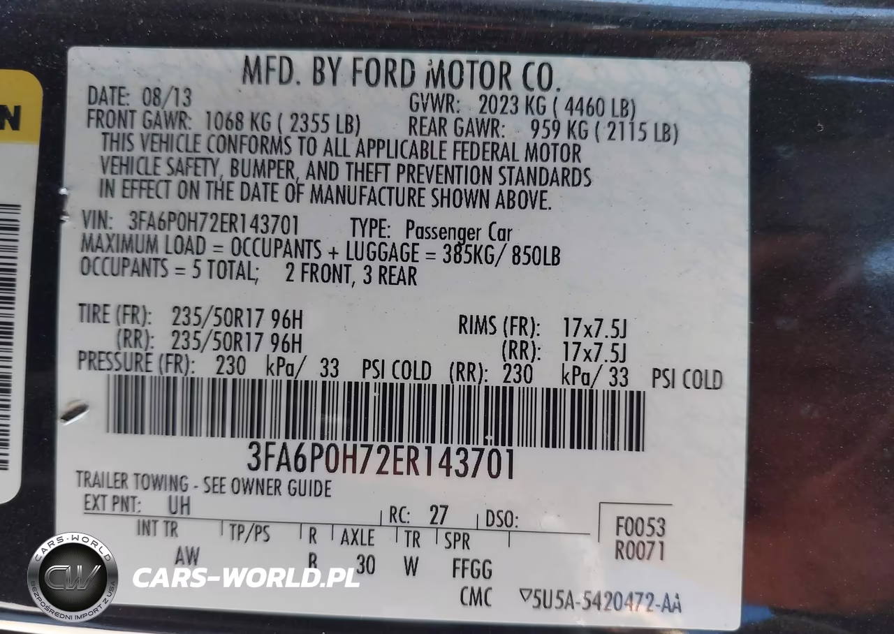 2014 Ford Fusion Se VIN:3FA6P0H72ER143701 - 9
