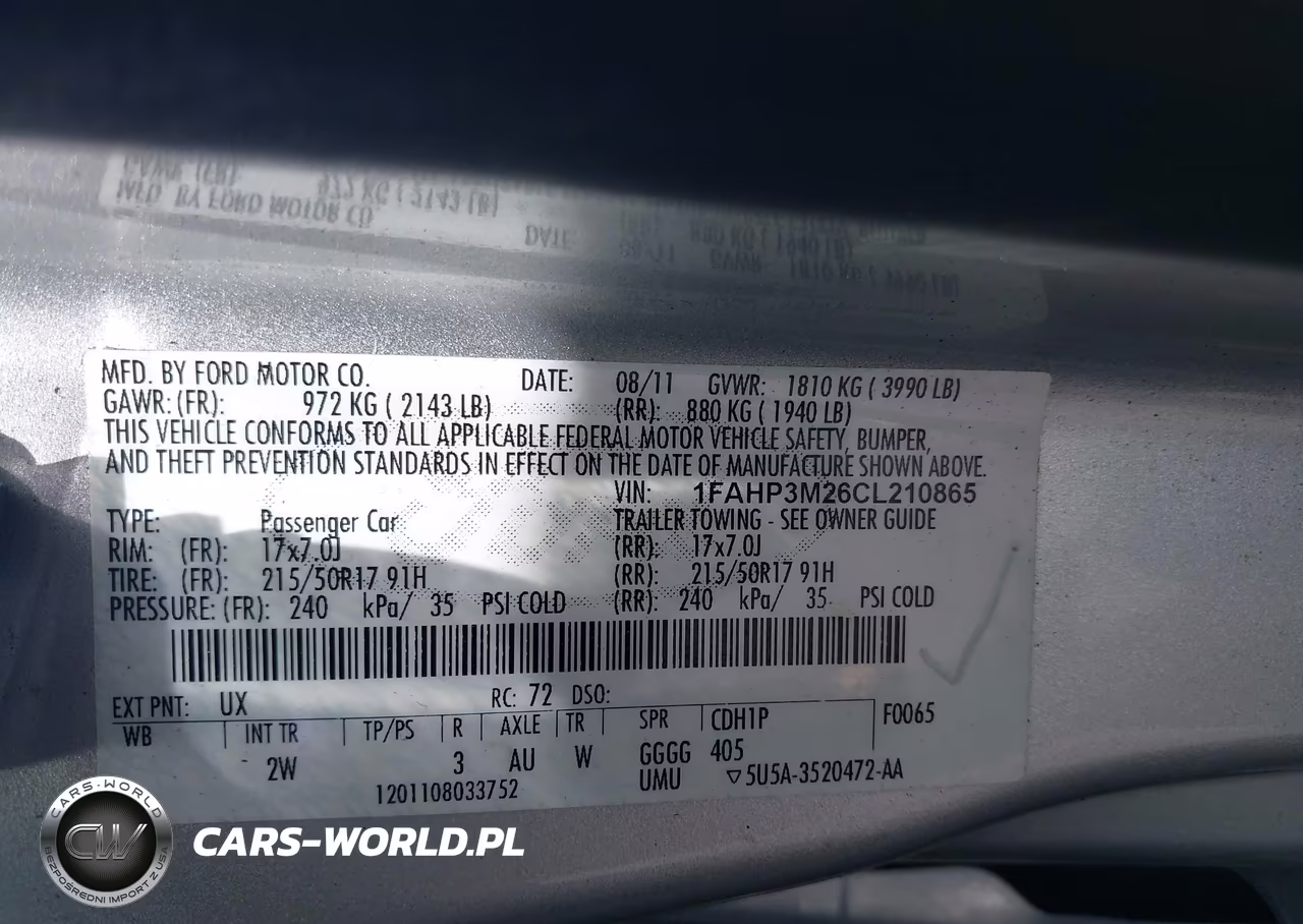 2012 Ford Focus Sel VIN:1FAHP3M26CL210865 - 9