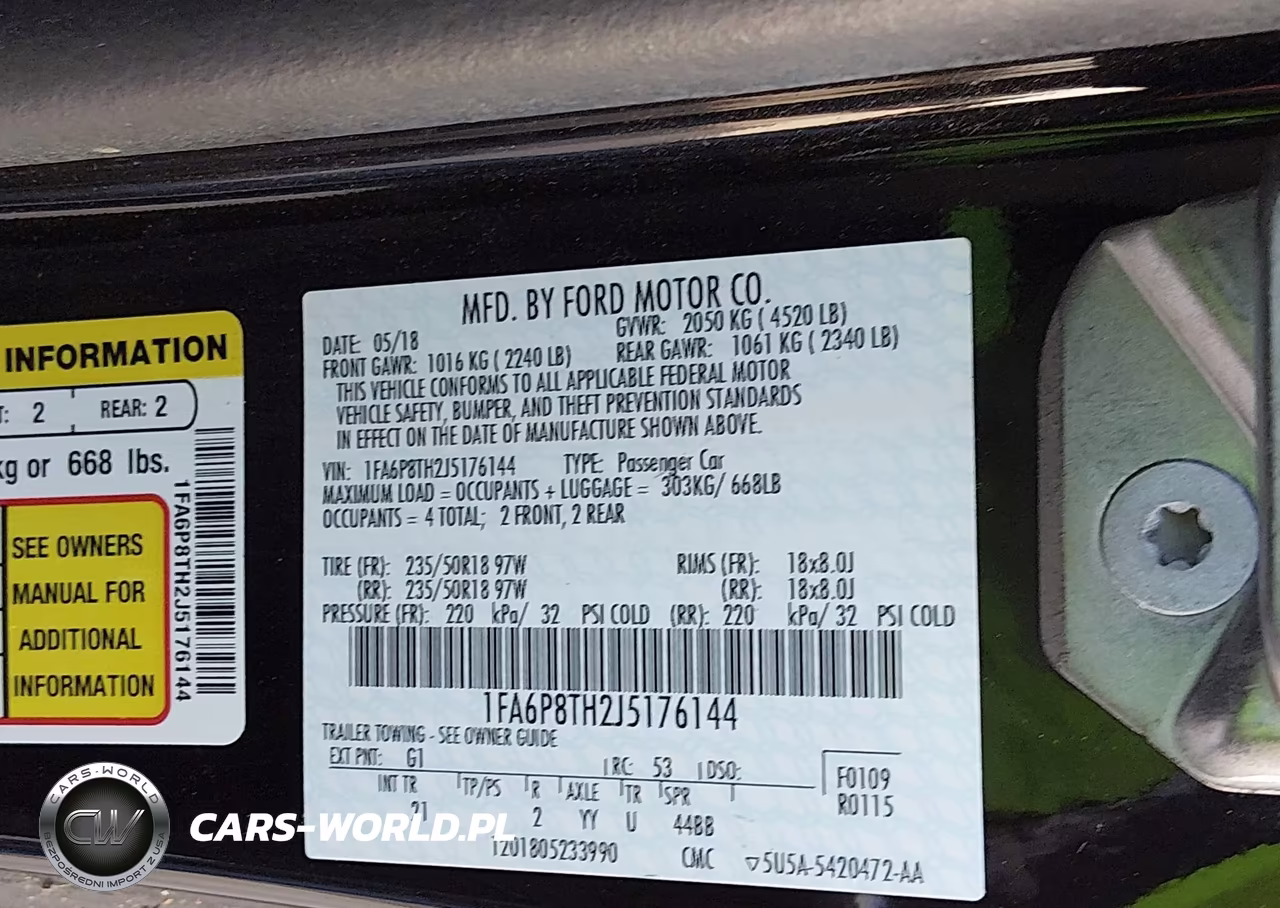 2018 Ford Mustang Ecoboost VIN:1FA6P8TH2J5176144 - 9