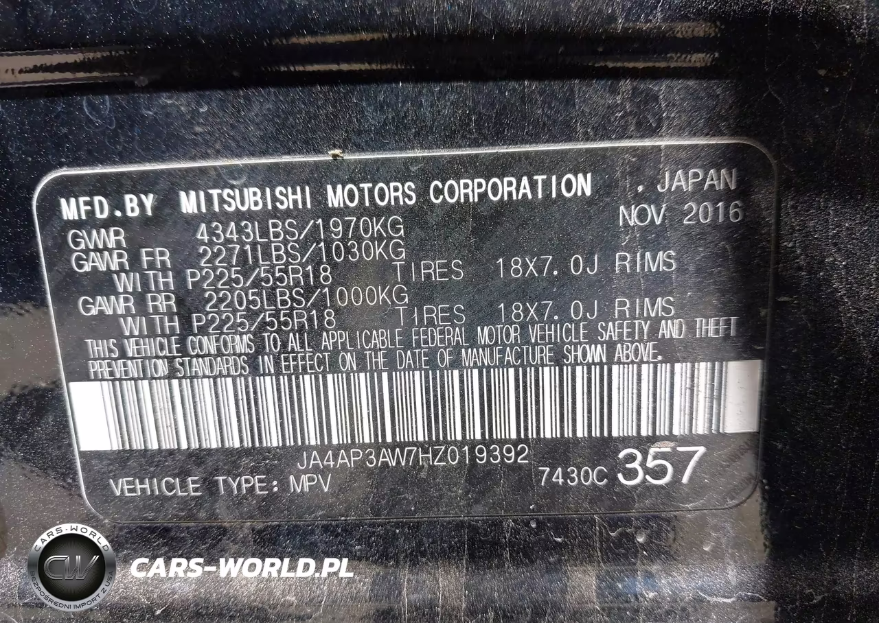 2017 Mitsubishi Outlander Sport 2.4 Se VIN:JA4AP3AW7HZ019392 - 9