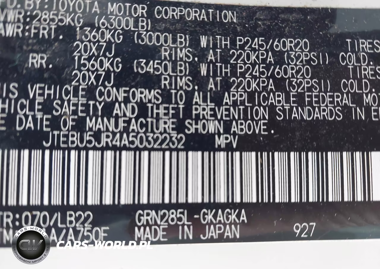 2010 Toyota 4Runner Limited V6 VIN:JTEBU5JR4A5032232 - 9