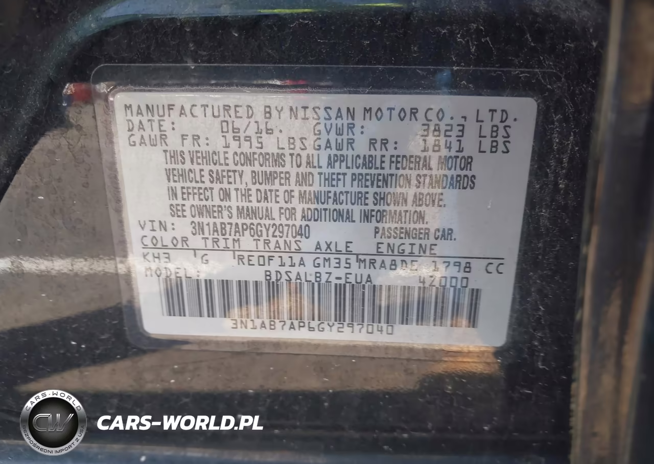 2016 Nissan Sentra S VIN:3N1AB7AP6GY297040 - 8