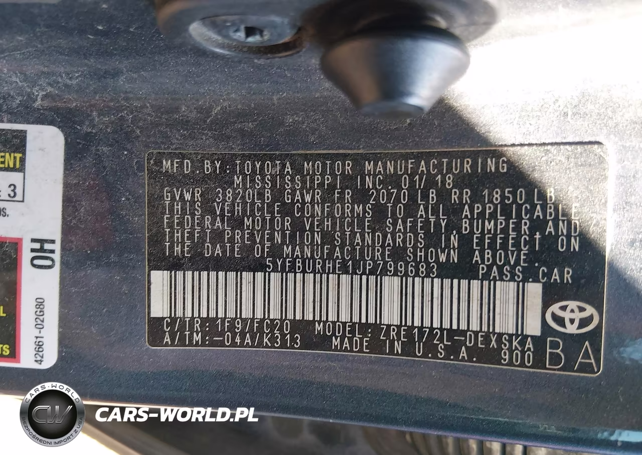 2018 Toyota Corolla Se VIN:5YFBURHE1JP799683 - 9