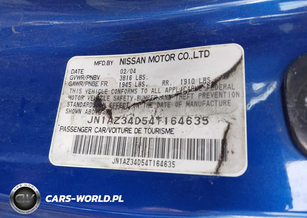 2004 Nissan 350Z Enthusiast VIN:JN1AZ34D54T164635 - 9