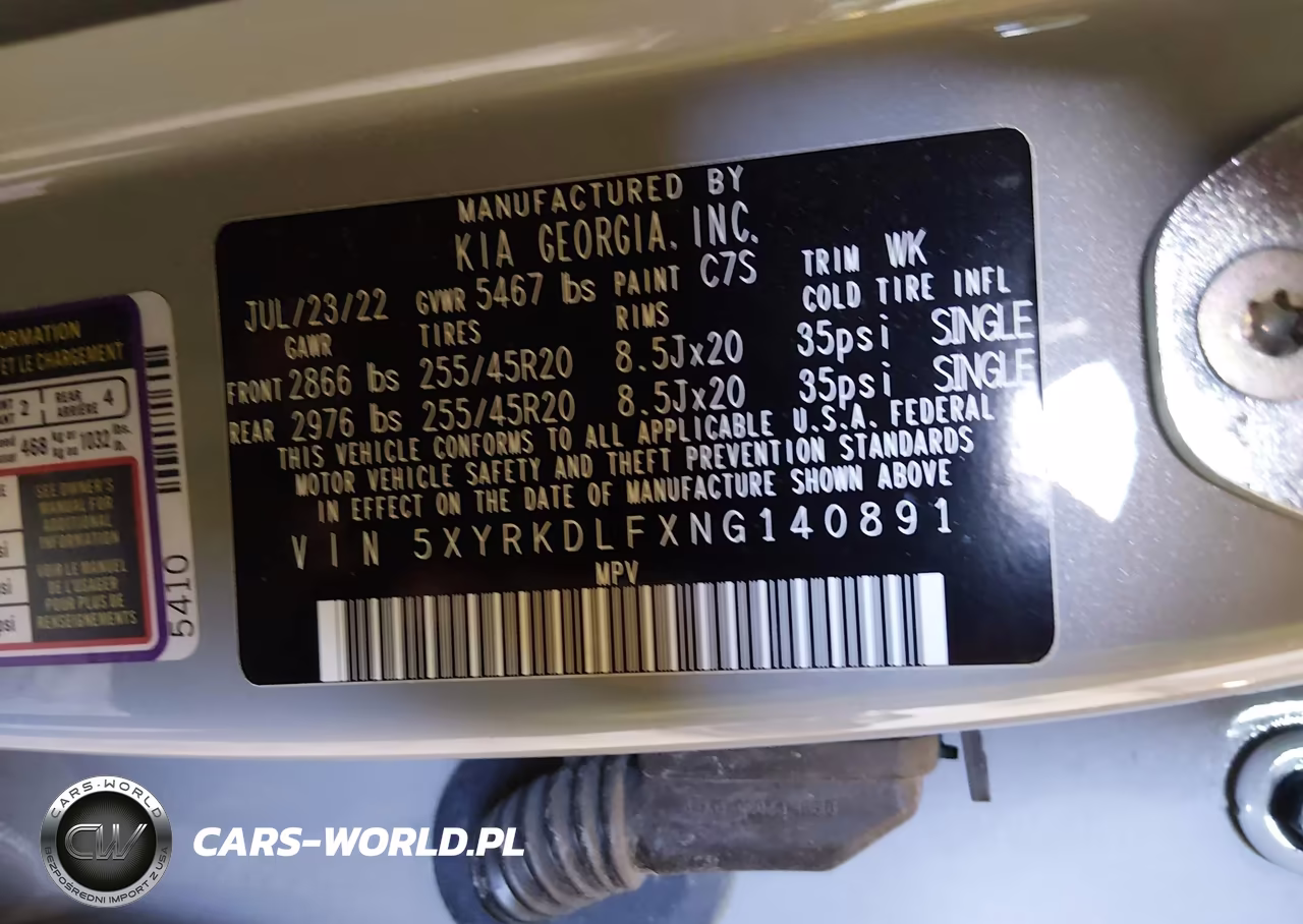 2022 Kia Sorento Sx VIN:5XYRKDLFXNG140891 - 9