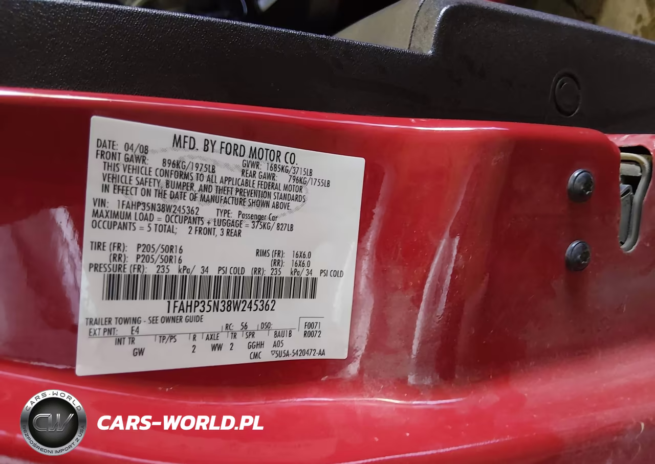 2008 Ford Focus Se-Ses VIN:1FAHP35N38W245362 - 9