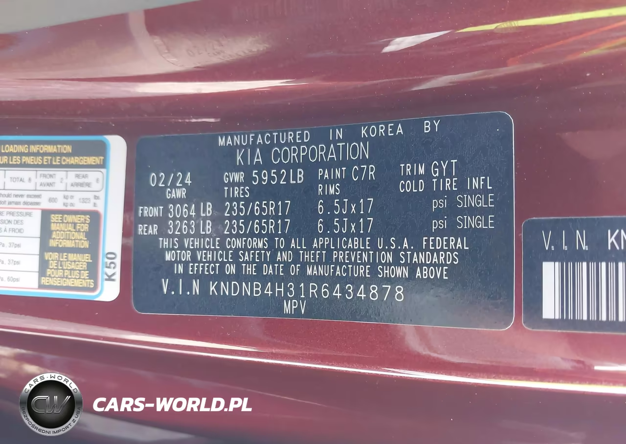 2024 Kia Carnival Mpv Lx Seat Package VIN:KNDNB4H31R6434878 - 9