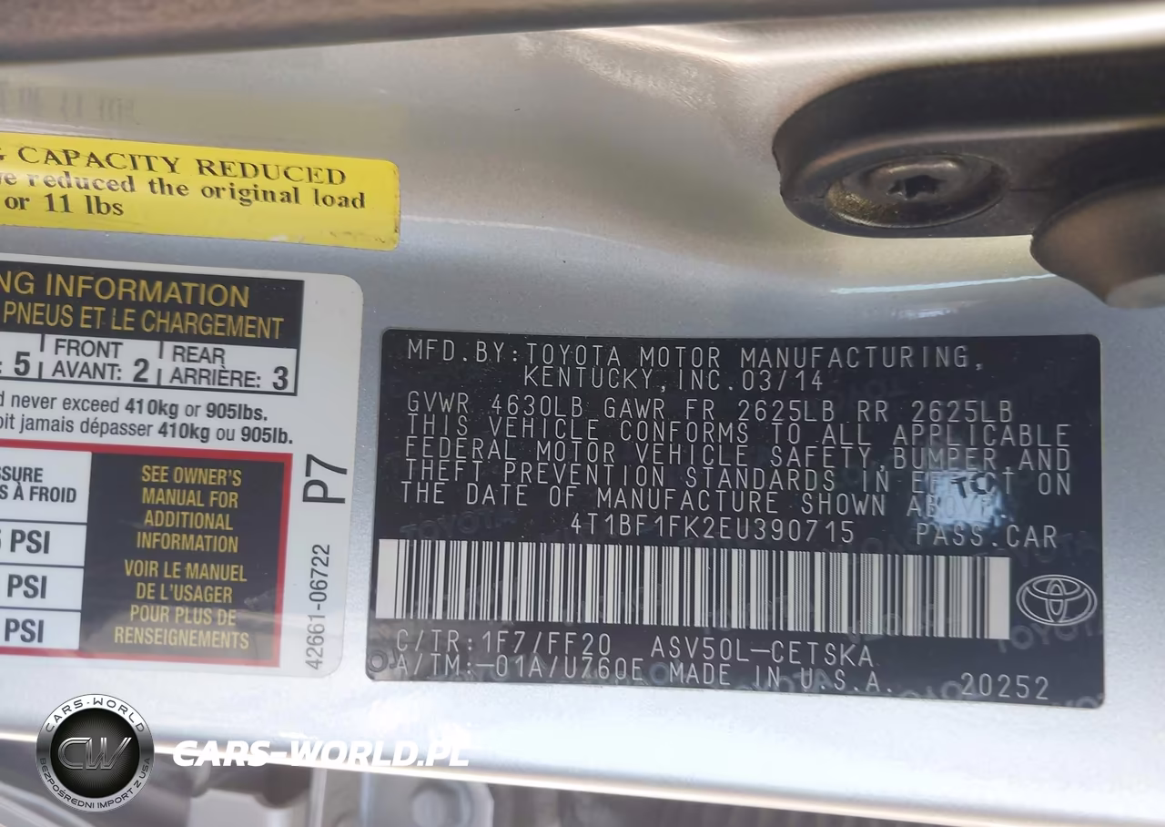2014 Toyota Camry Se VIN:4T1BF1FK2EU390715 - 9