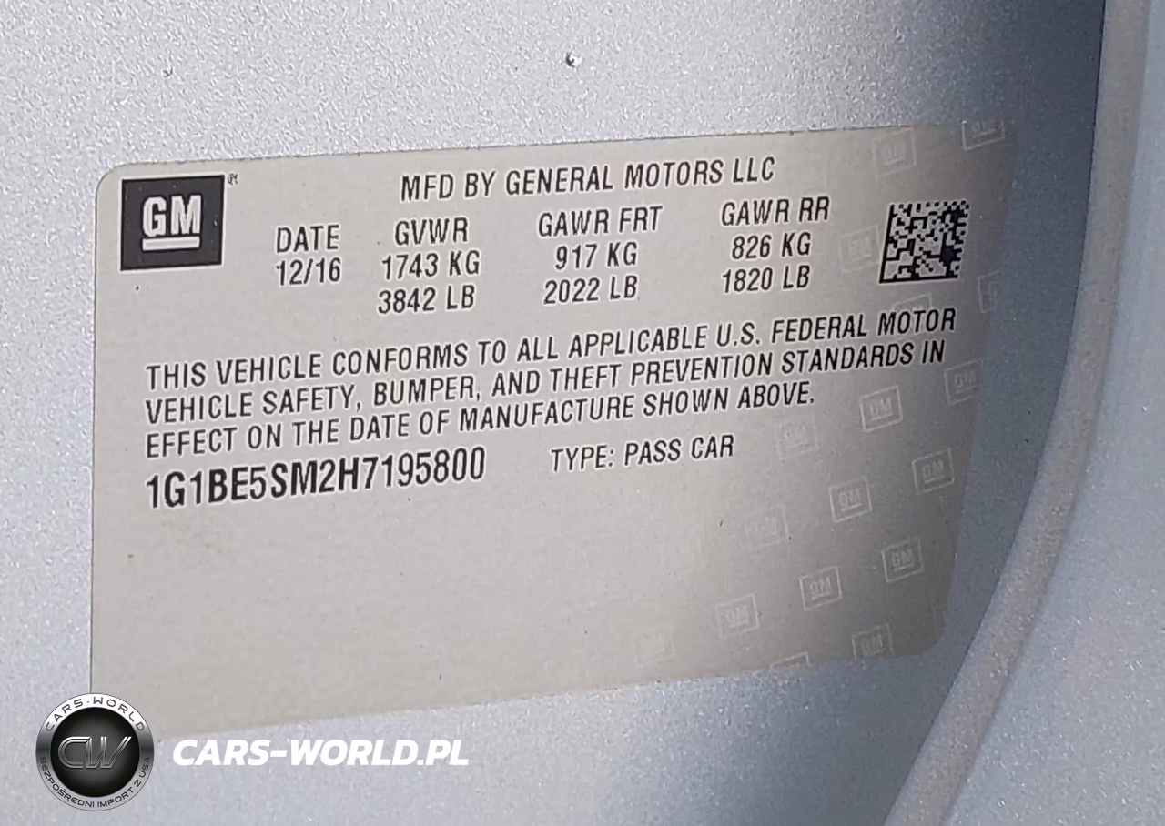 2017 Chevrolet Cruze Lt Auto VIN:1G1BE5SM2H7195800 - 9