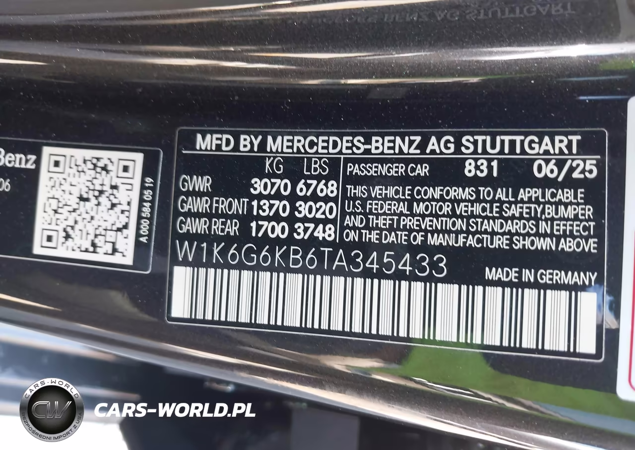 2026 Mercedes-Benz S 580E 4Matic VIN:W1K6G6KB6TA345433 - 9