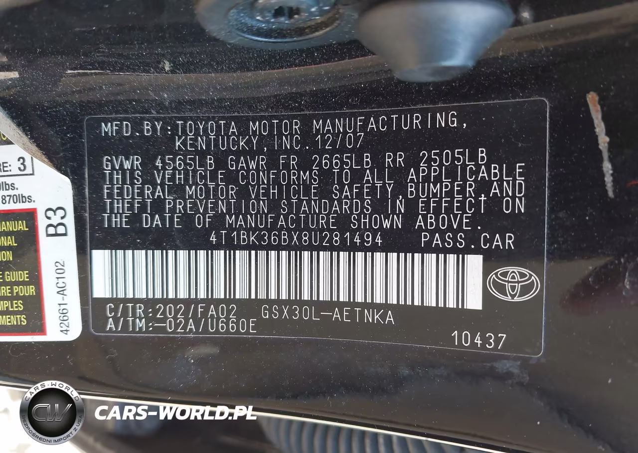 2008 Toyota Avalon Xl VIN:4T1BK36BX8U281494 - 9