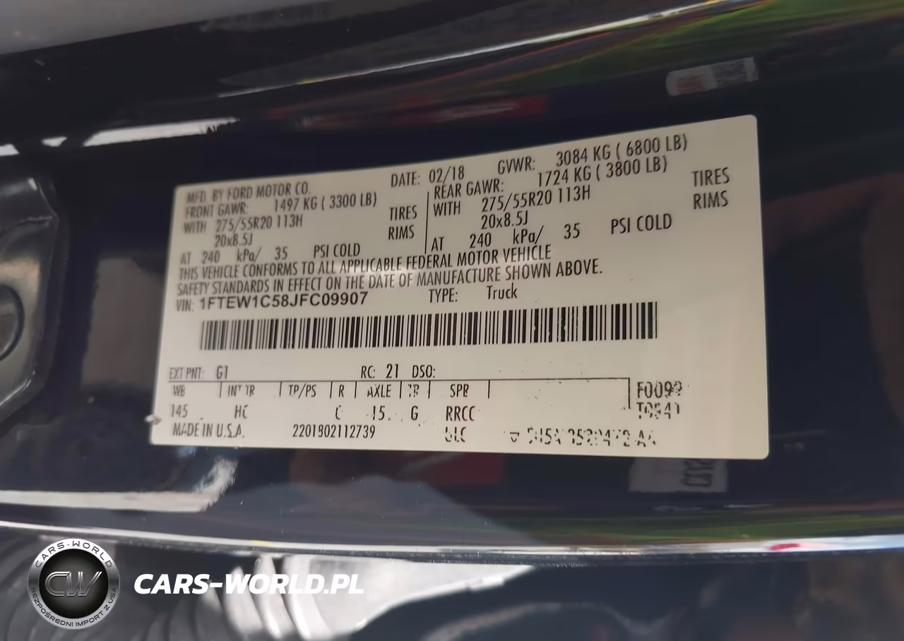 2018 Ford F-150 Lariat VIN:1FTEW1C58JFC09907 - 9