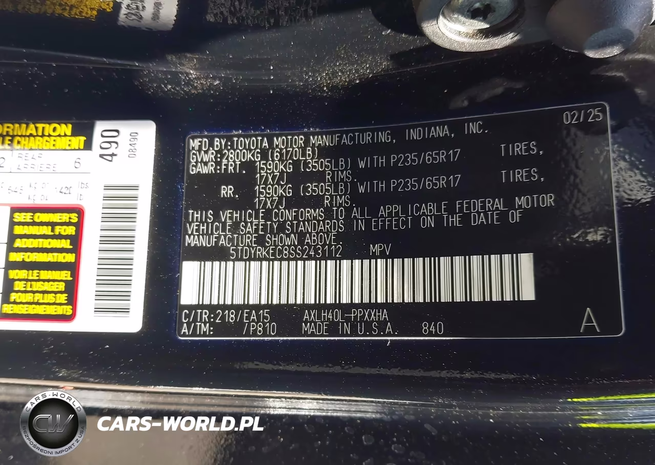 2025 Toyota Sienna Xle VIN:5TDYRKEC8SS243112 - 9