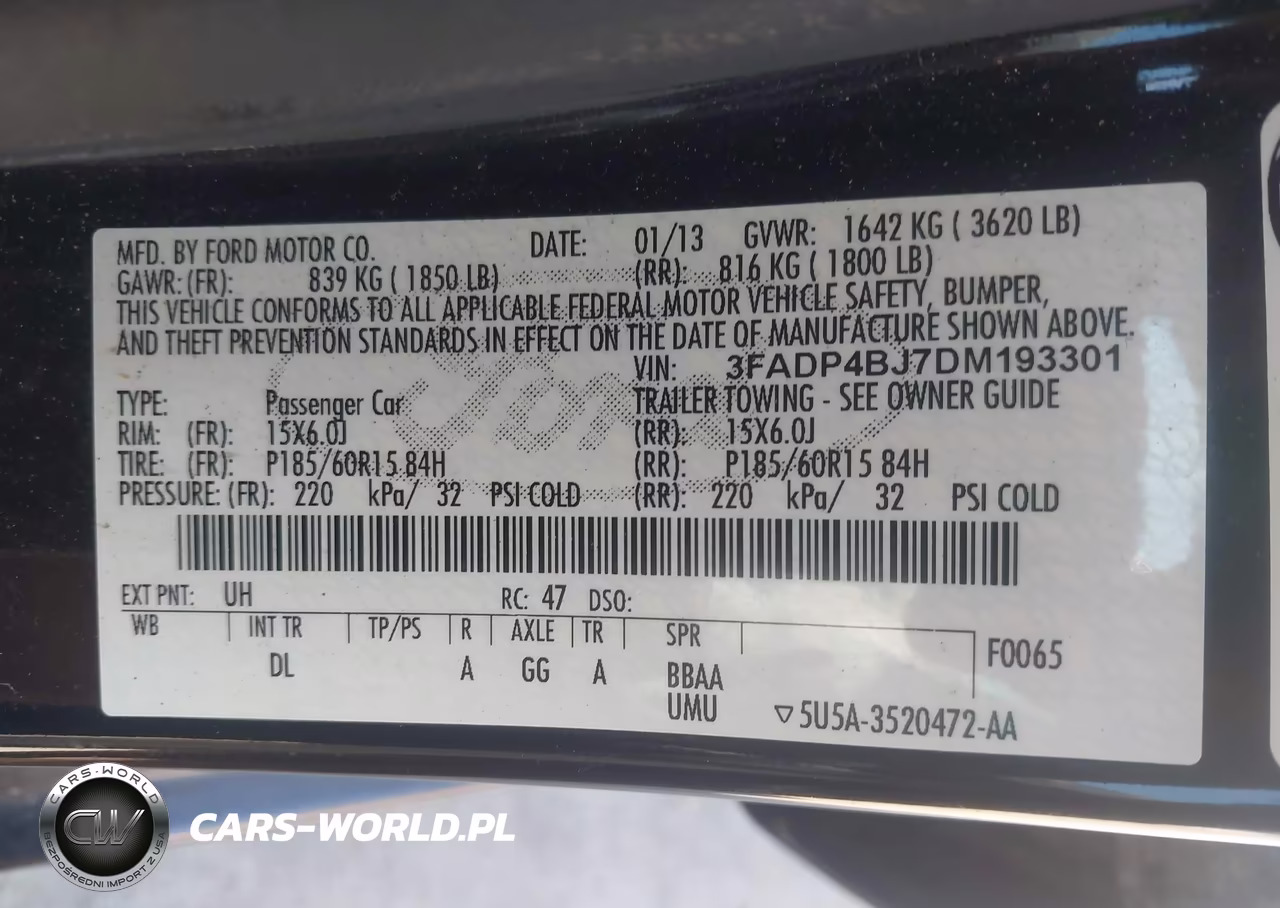 2013 Ford Fiesta Se VIN:3FADP4BJ7DM193301 - 8