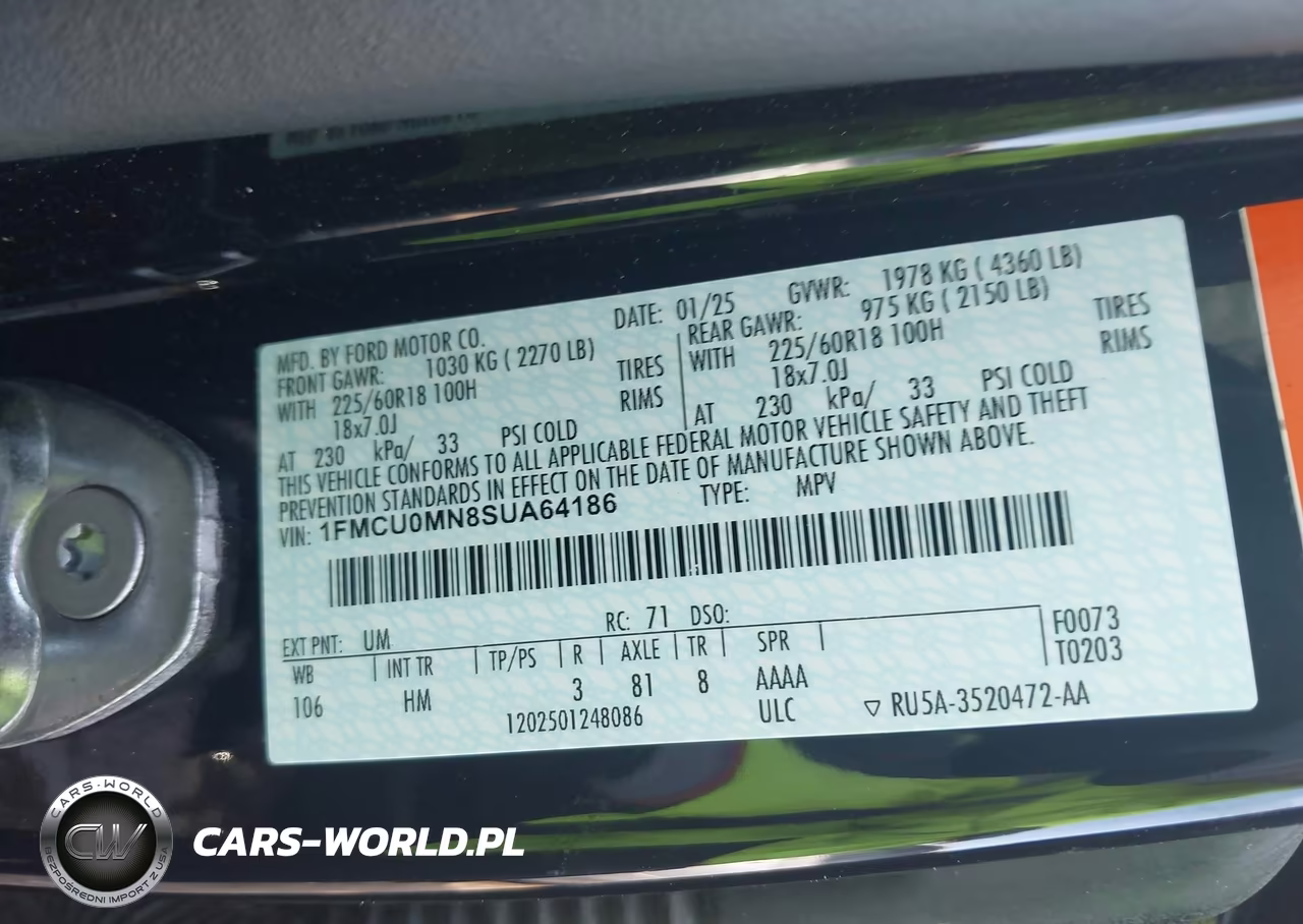 2025 Ford Escape St-Line VIN:1FMCU0MN8SUA64186 - 9