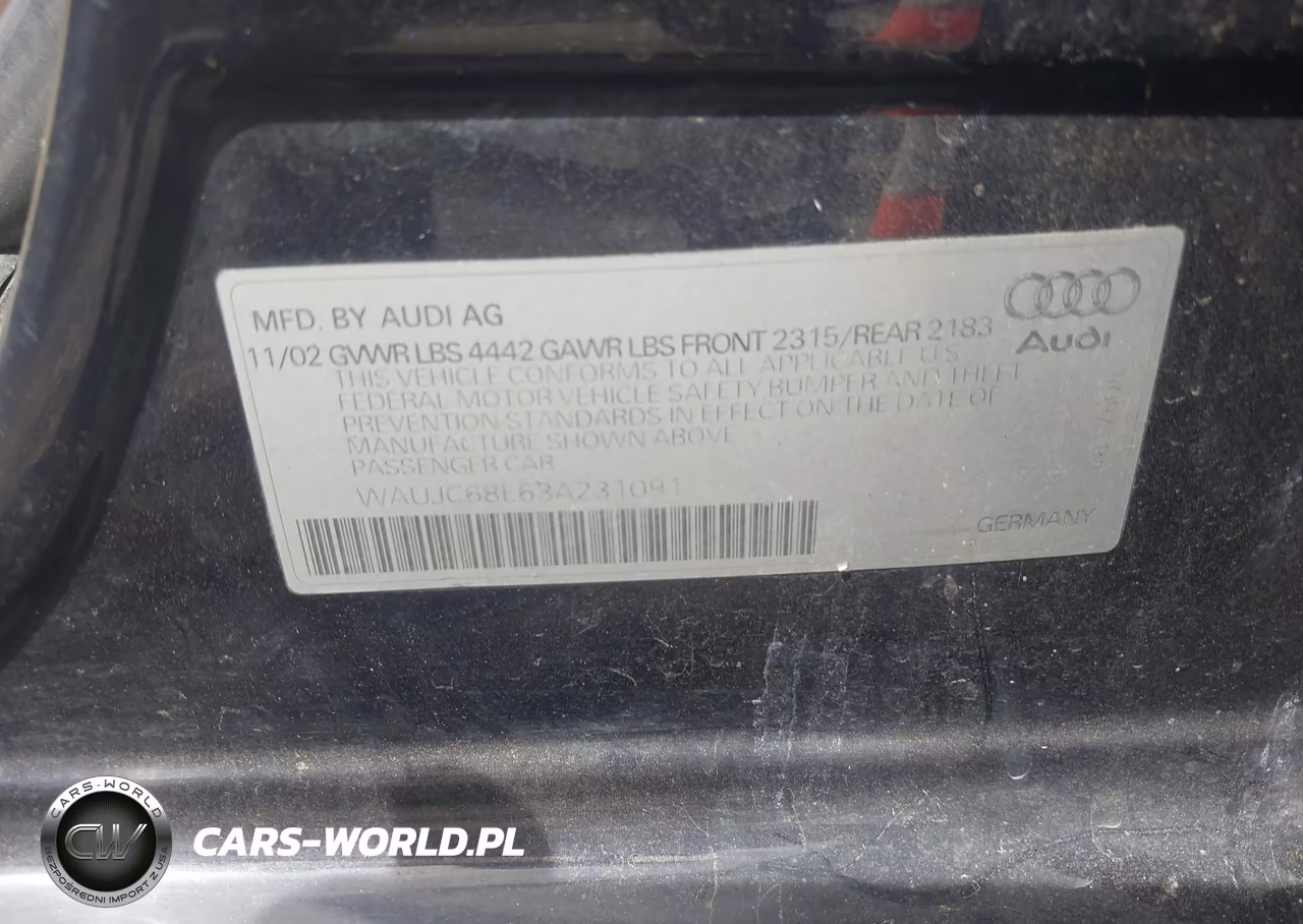 2003 Audi A4 1.8T VIN:WAUJC68E63A231091 - 9