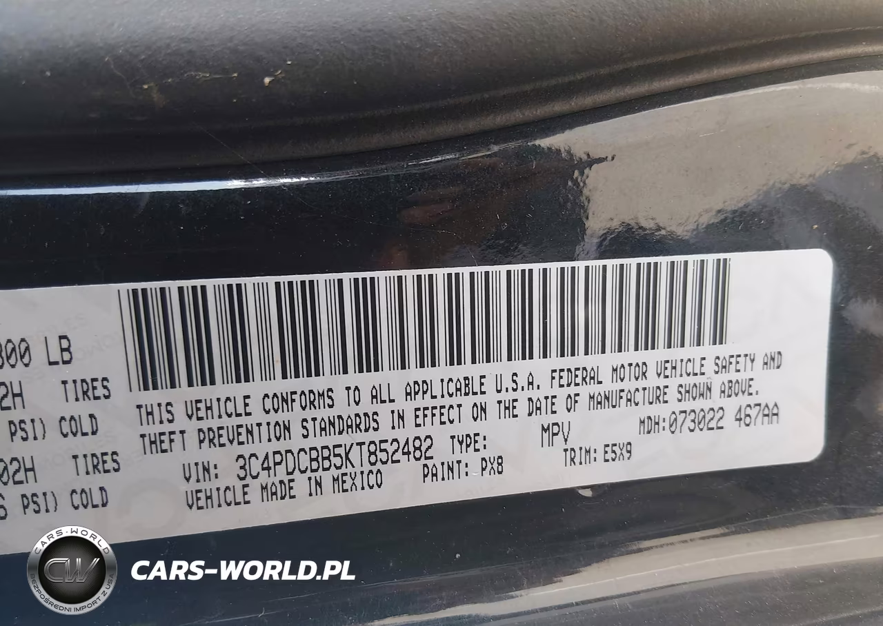 2019 Dodge Journey Se VIN:3C4PDCBB5KT852482 - 9