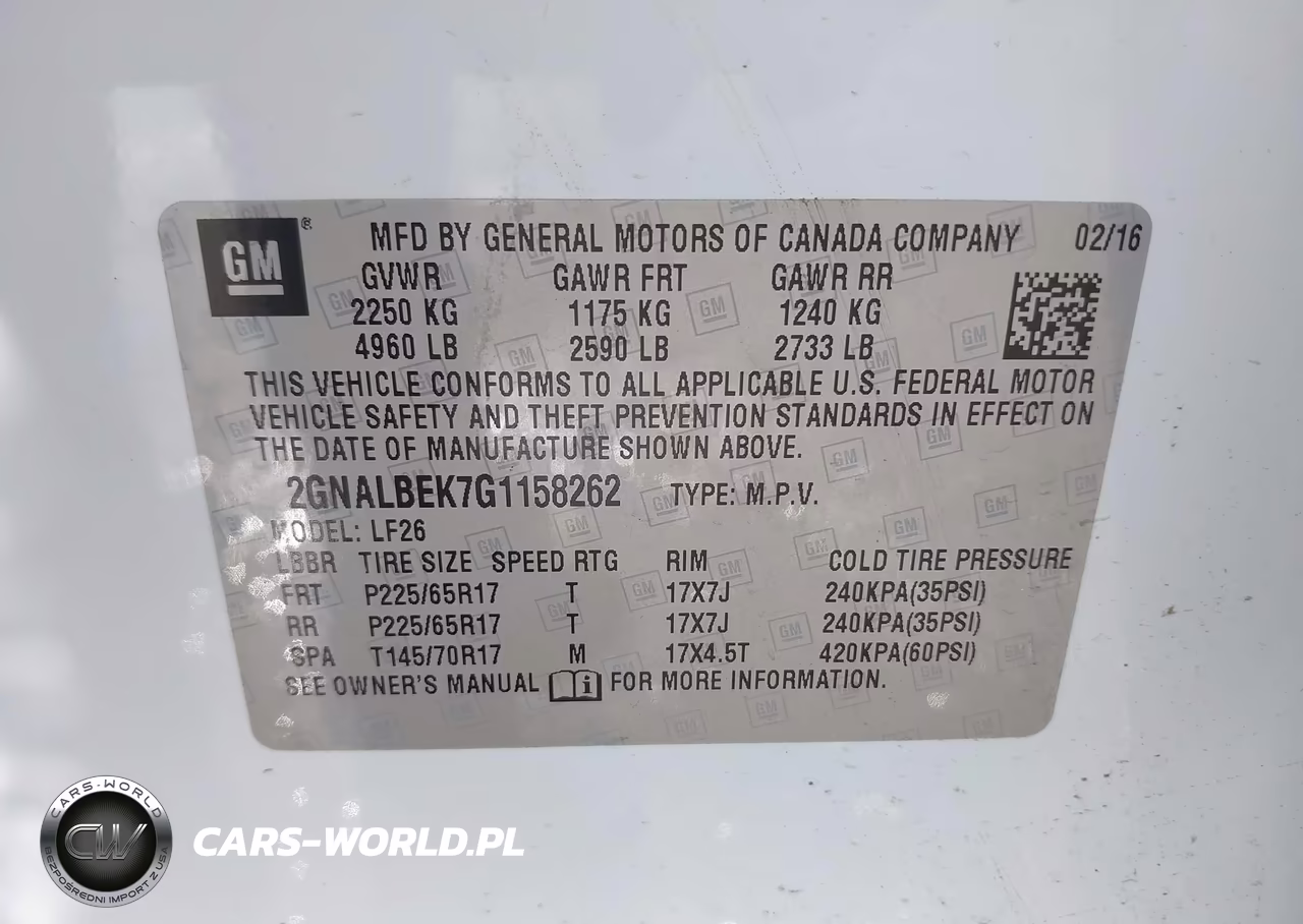 2016 Chevrolet Equinox Ls VIN:2GNALBEK7G1158262 - 9