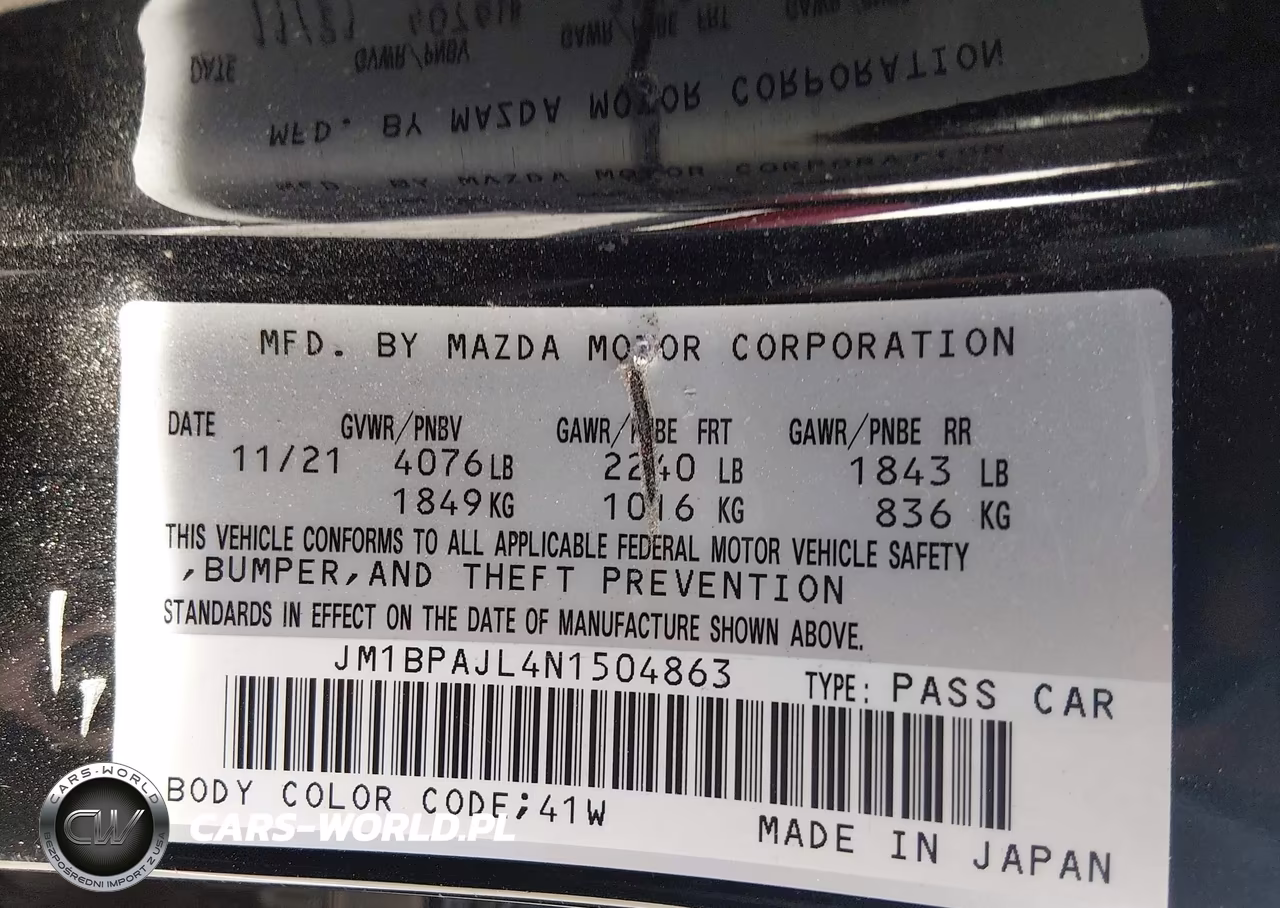 2022 Mazda Mazda3 2.5 S VIN:JM1BPAJL4N1504863 - 9