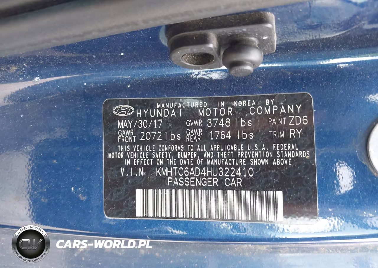 2017 Hyundai Veloster VIN:KMHTC6AD4HU322410 - 9