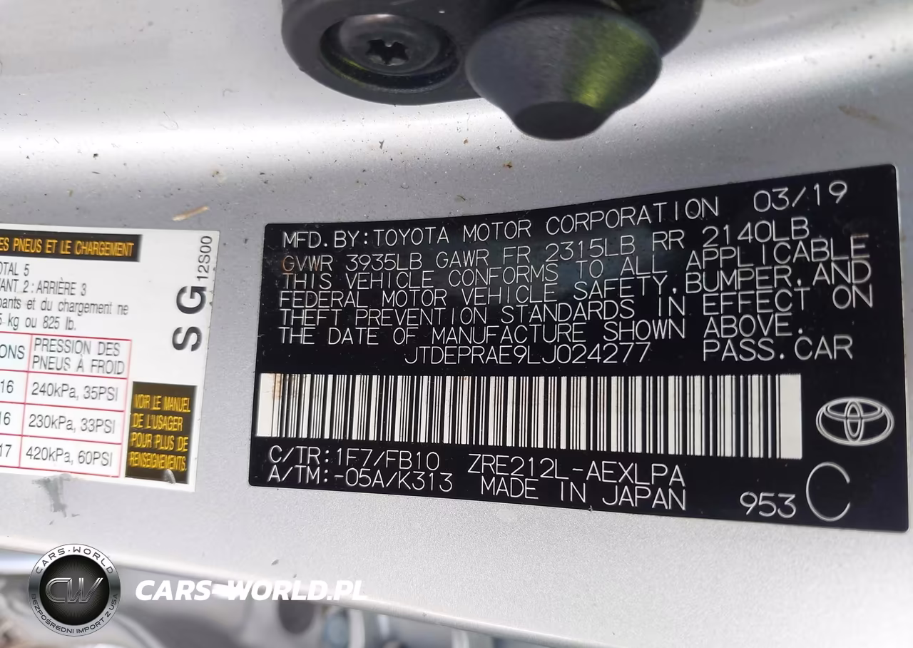 2020 Toyota Corolla Le VIN:JTDEPRAE9LJ024277 - 9