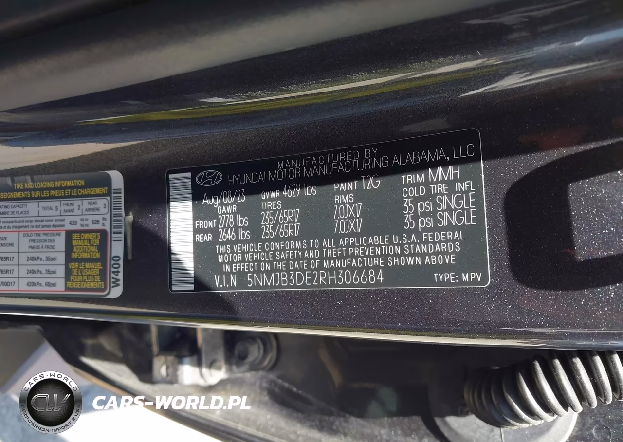 2024 Hyundai Tucson Sel VIN:5NMJB3DE2RH306684 - 9