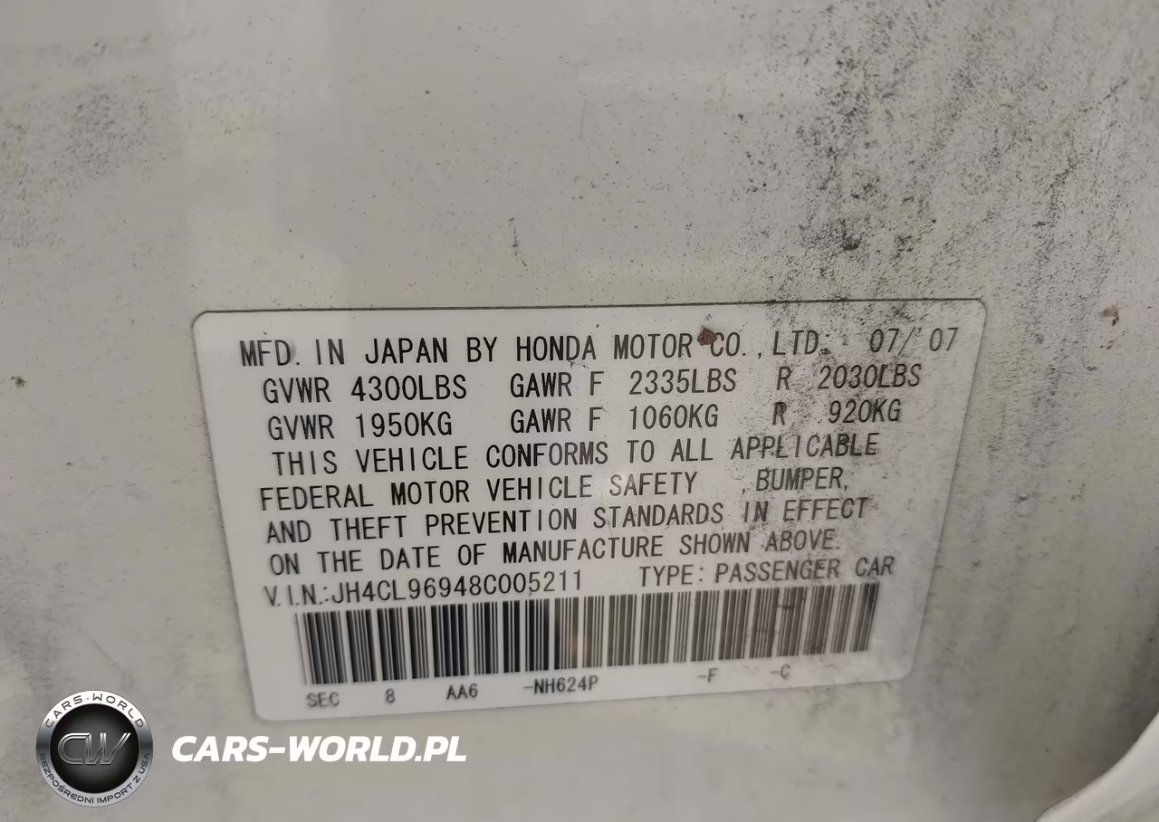 2008 Acura Tsx VIN:JH4CL96948C005211 - 9