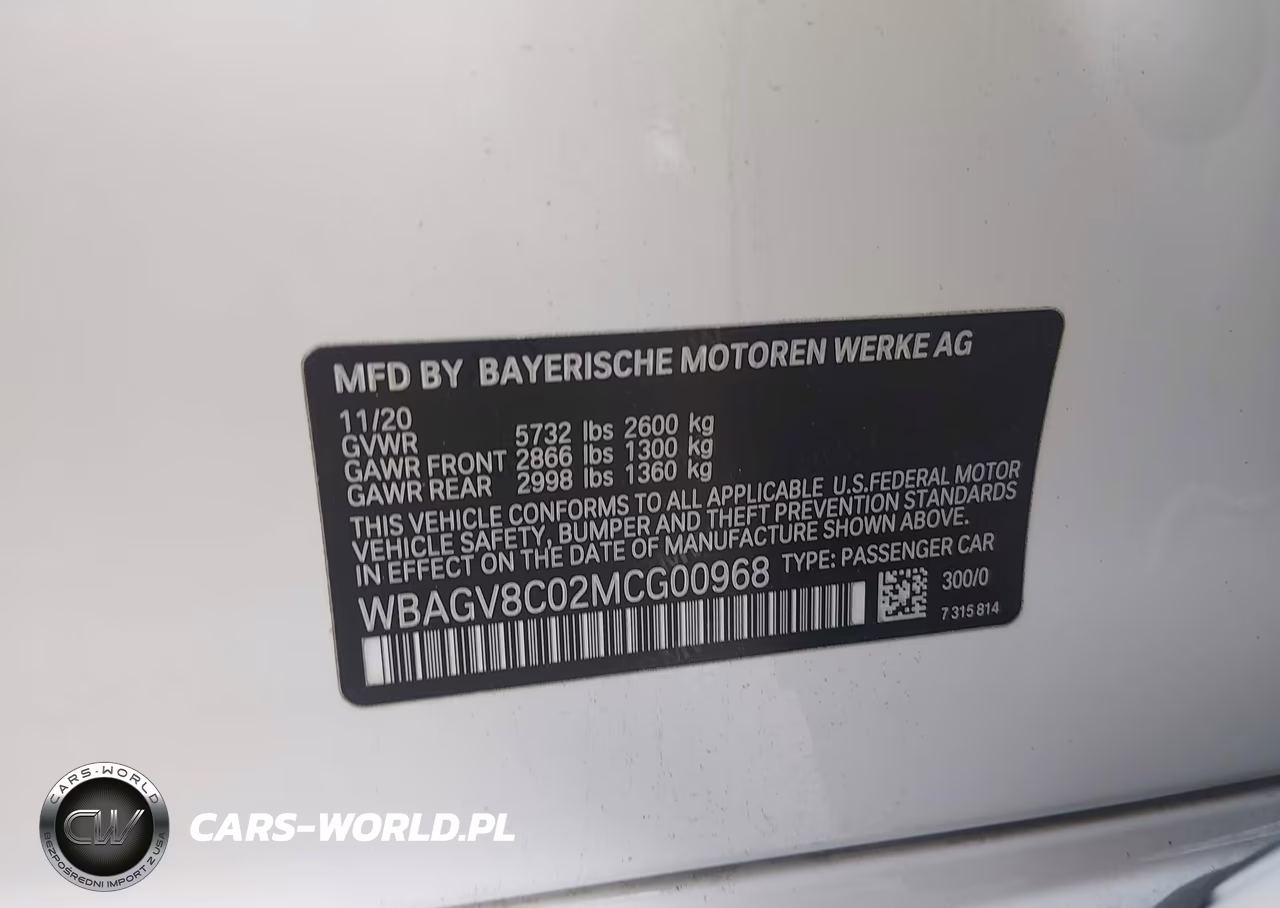 2021 BMW M850I Gtan Coupe xDrive VIN:WBAGV8C02MCG00968 - 9