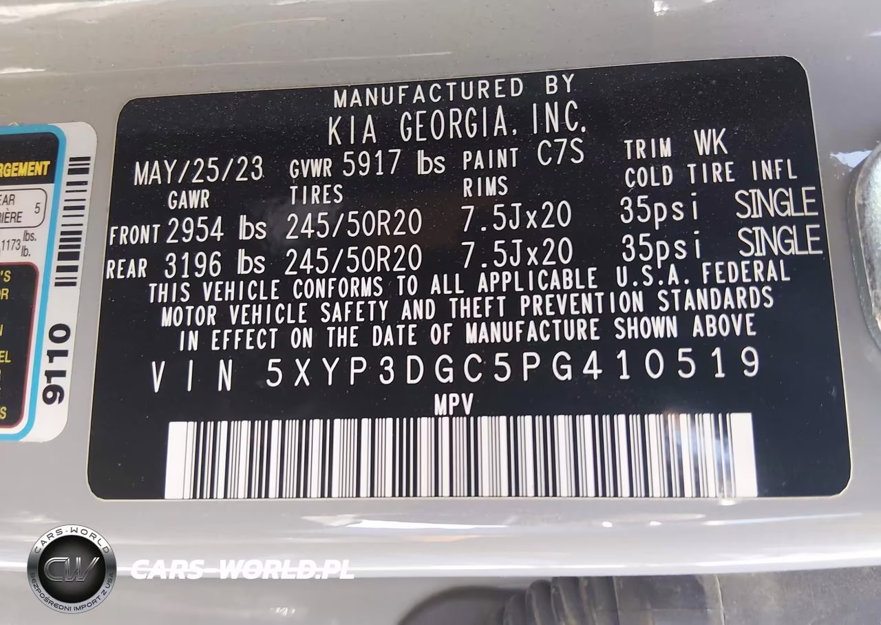 2023 Kia Telluride Ex X-Line VIN:5XYP3DGC5PG410519 - 9