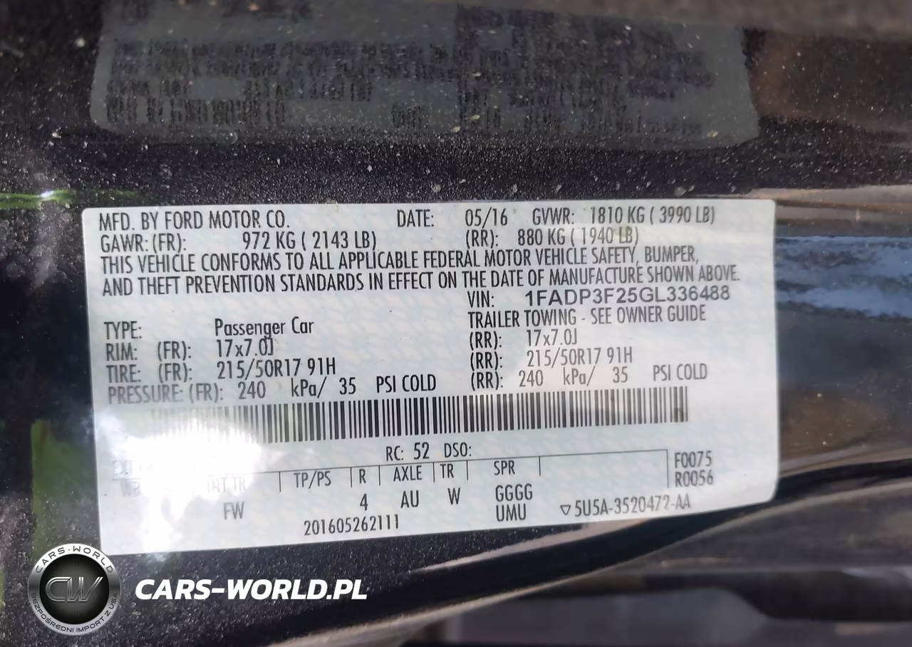 2016 Ford Focus Se VIN:1FADP3F25GL336488 - 9