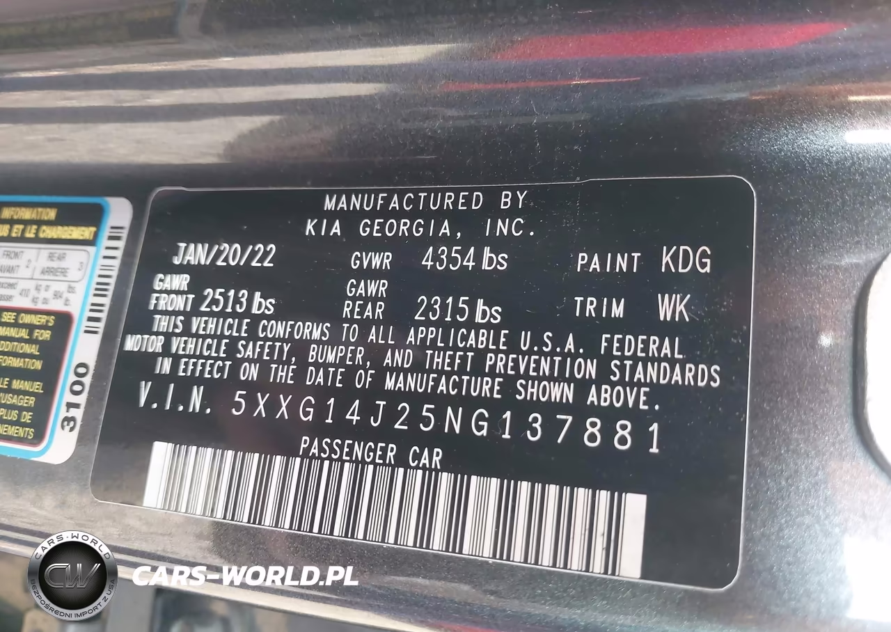 2022 Kia K5 Lxs VIN:5XXG14J25NG137881 - 9