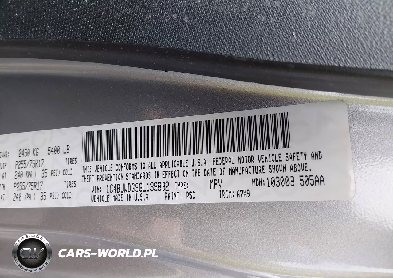 2016 Jeep Wrangler Unlimited Sport VIN:1C4BJWDG9GL139892 - 9