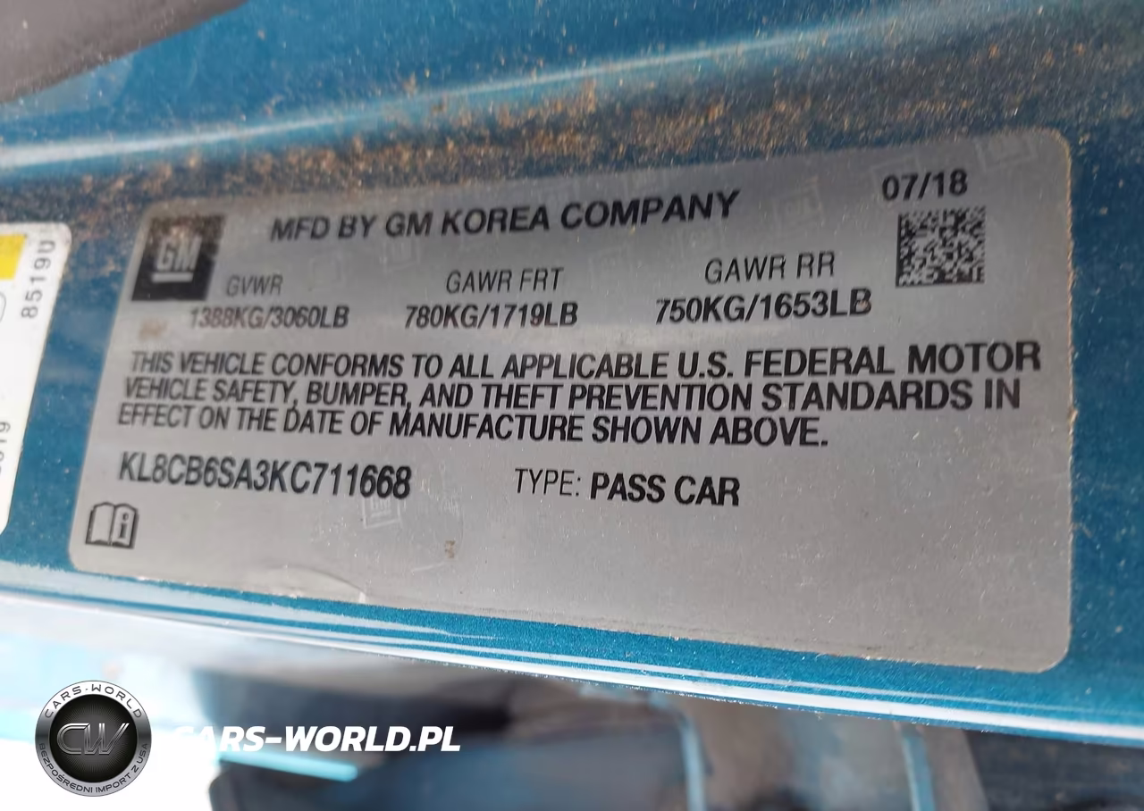 2019 Chevrolet Spark Ls Cvt VIN:KL8CB6SA3KC711668 - 9