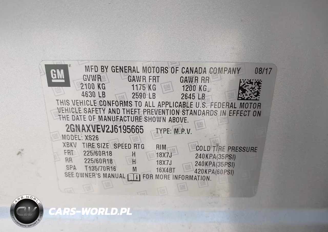 2018 Chevrolet Equinox Premier VIN:2GNAXVEV2J6195665 - 9