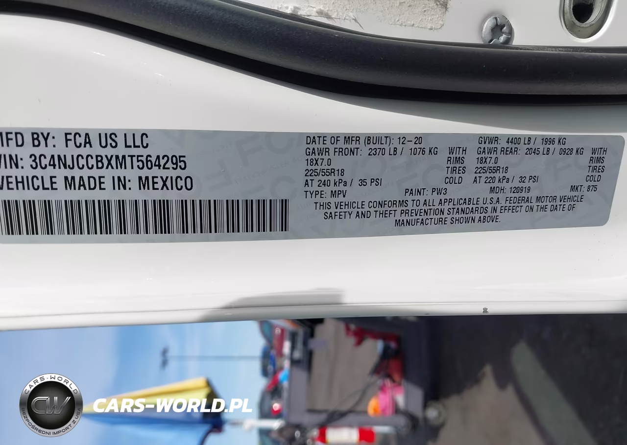 2021 Jeep Compass Limited Fwd VIN:3C4NJCCBXMT564295 - 9