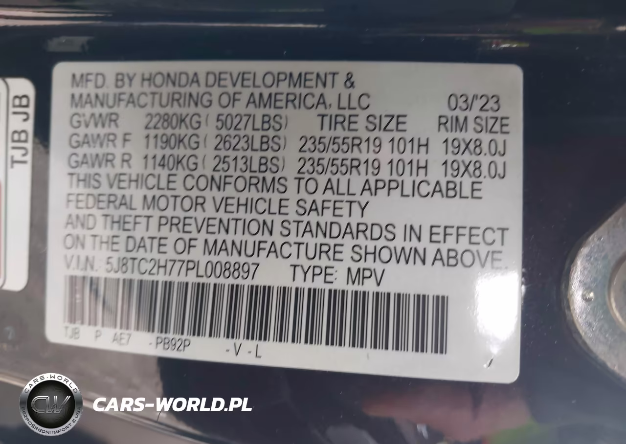2023 Acura Rdx Advance Package VIN:5J8TC2H77PL008897 - 9