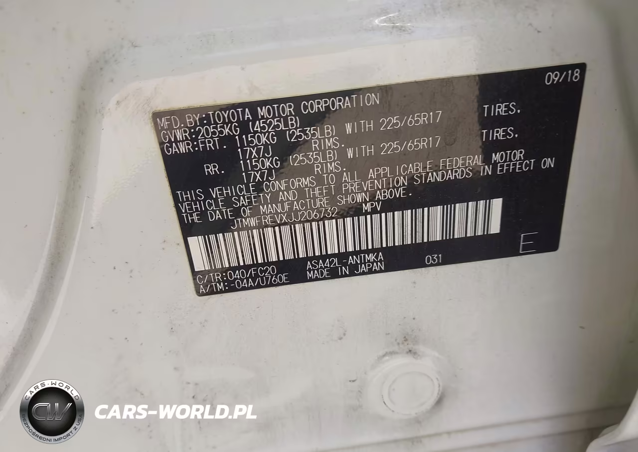 2018 Toyota Rav4 Xle VIN:JTMWFREVXJJ206732 - 9