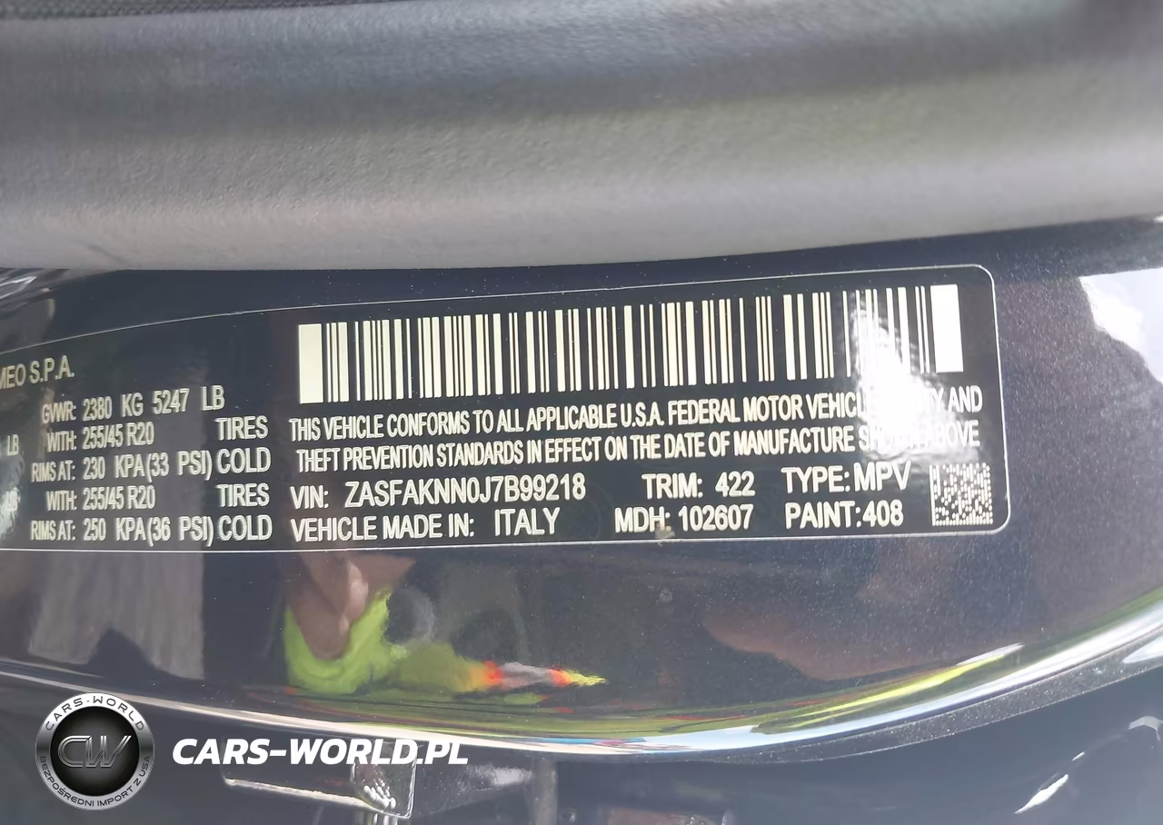 2018 Alfa Romeo Stelvio Ti Sport Awd VIN:ZASFAKNN0J7B99218 - 9