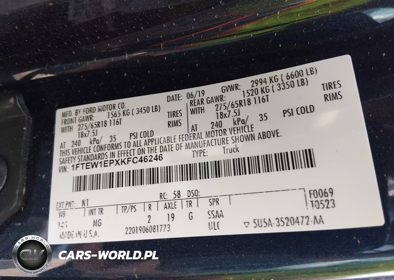 2019 Ford F-150 Xlt VIN:1FTEW1EPXKFC46246 - 9