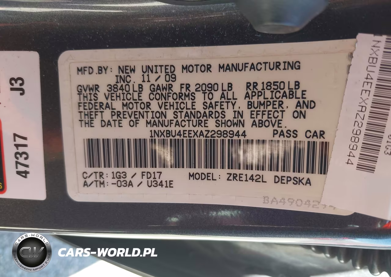 2010 Toyota Corolla S VIN:1NXBU4EEXAZ298944 - 9