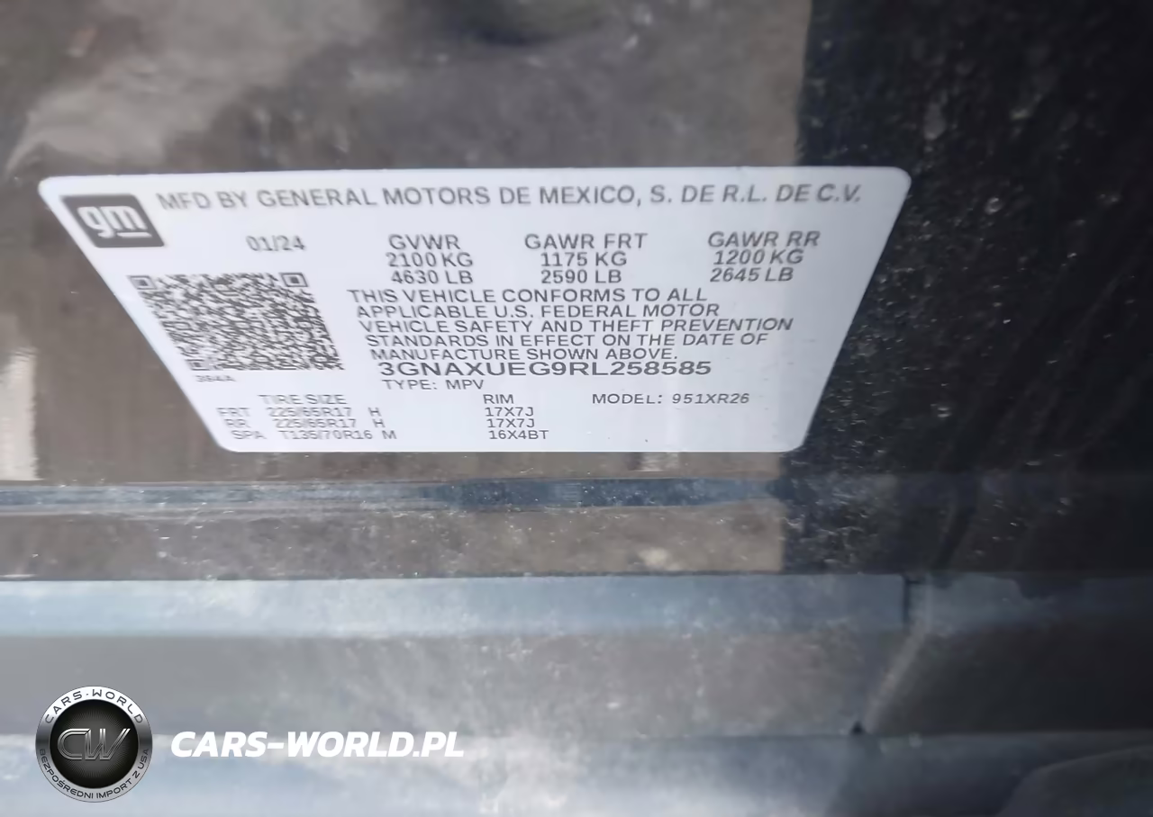 2024 Chevrolet Equinox Awd Lt VIN:3GNAXUEG9RL258585 - 9
