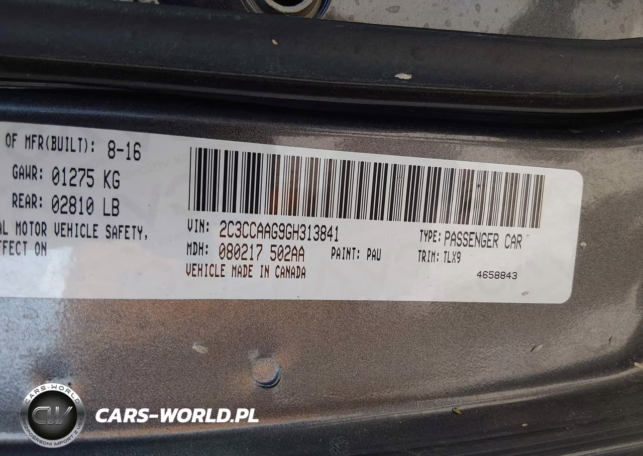 2016 Chrysler 300 Limited VIN:2C3CCAAG9GH313841 - 9
