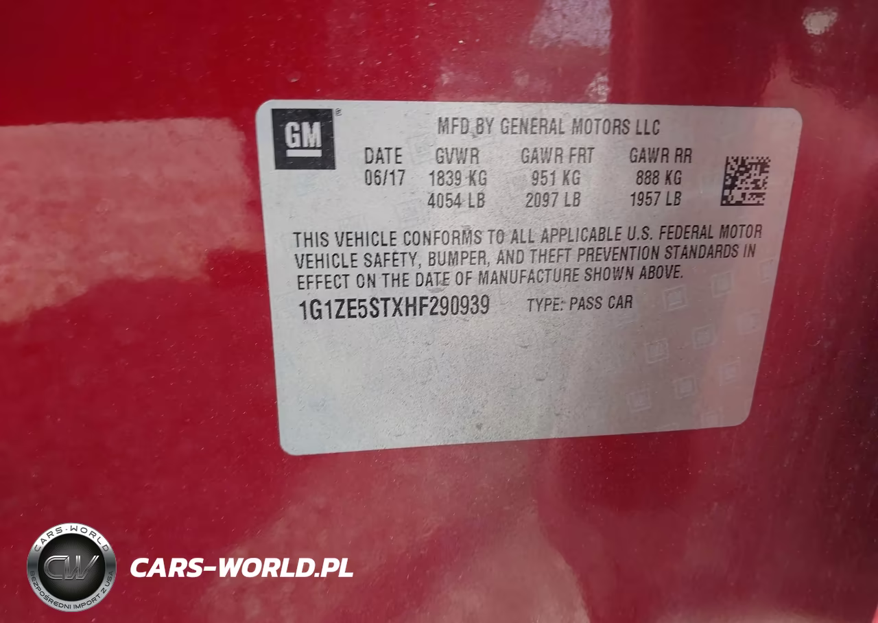 2017 Chevrolet Malibu Lt VIN:1G1ZE5STXHF290939 - 9