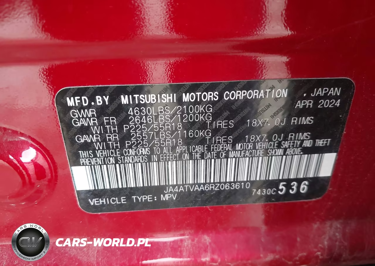 2024 Mitsubishi Eclipse Cross Le VIN:JA4ATVAA6RZ063610 - 9