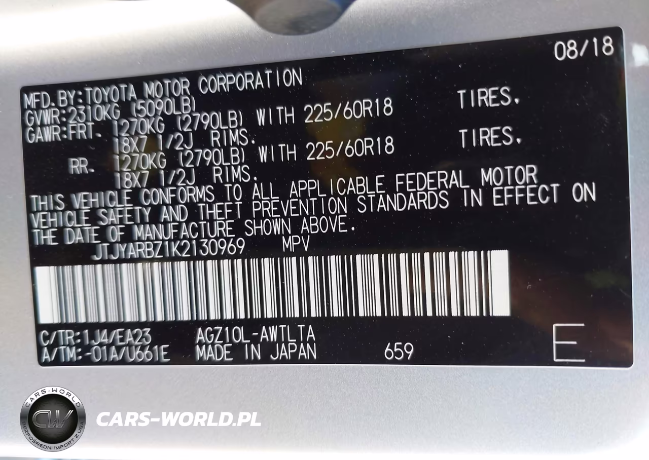 2019 Lexus Nx 300 VIN:JTJYARBZ1K2130969 - 9