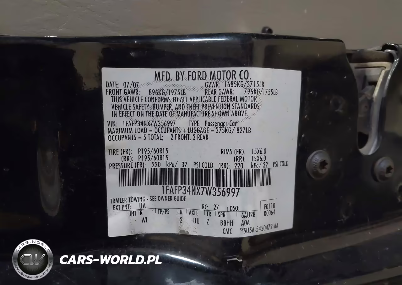 2007 Ford Focus S-Se-Ses VIN:1FAFP34NX7W356997 - 9
