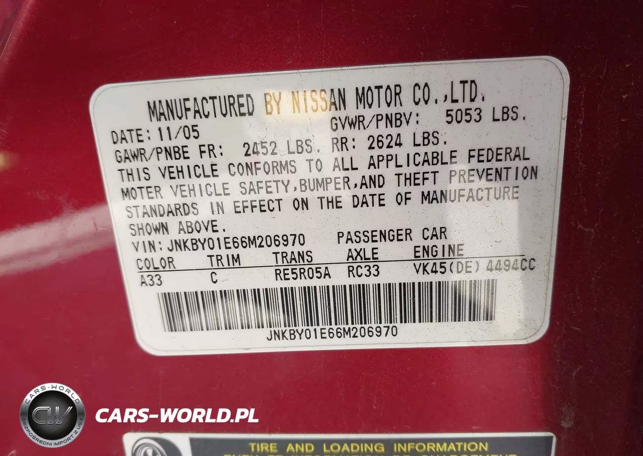2006 Infiniti M45 VIN:JNKBY01E66M206970 - 9