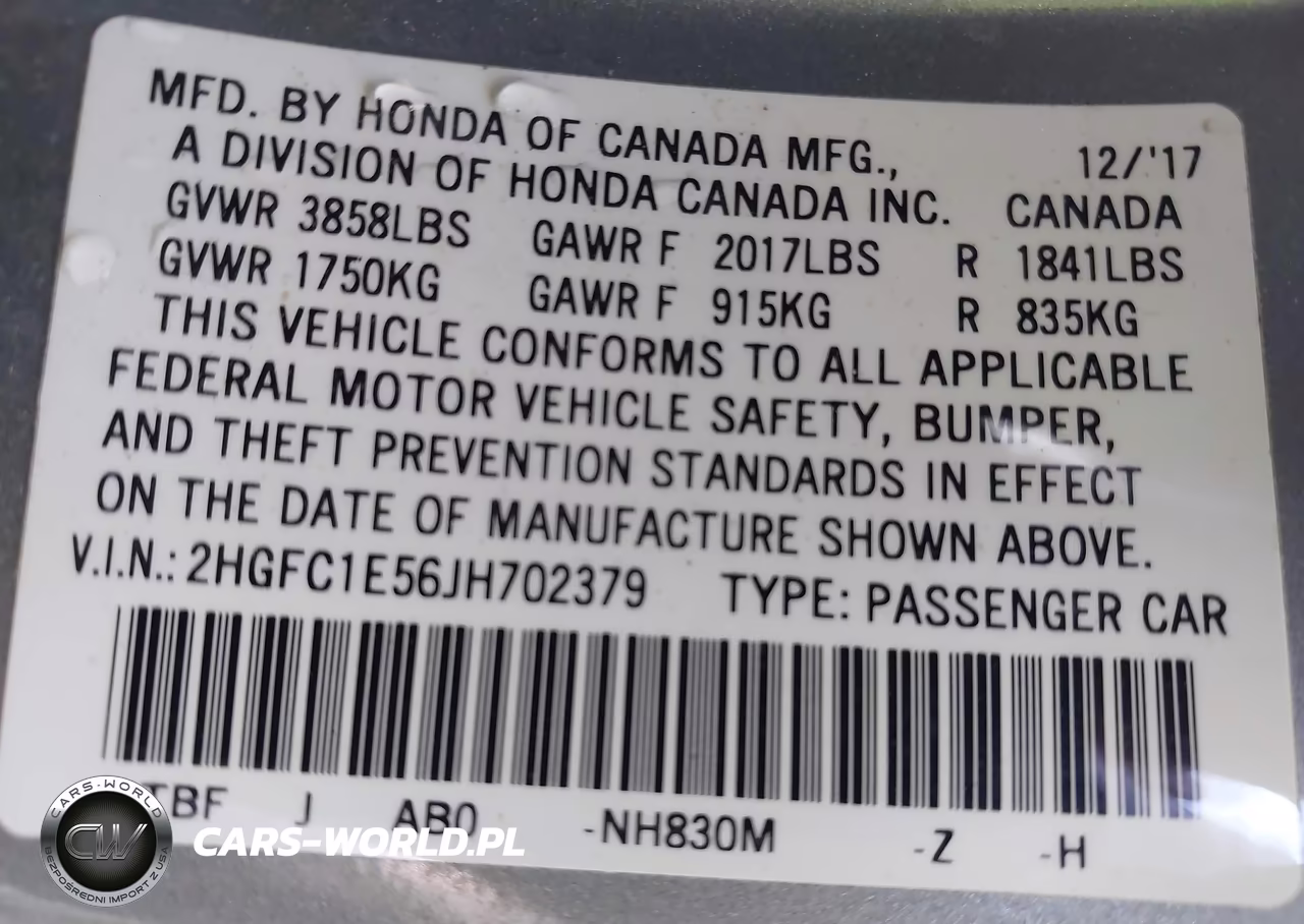 2018 Honda Civic Si VIN:2HGFC1E56JH702379 - 9